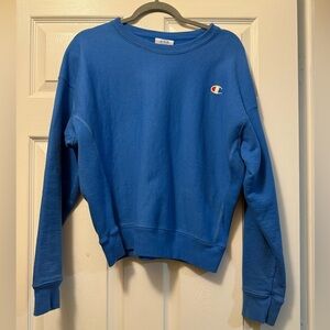 Champion Reverse Weave Crew Neck Sweatshirt Blue